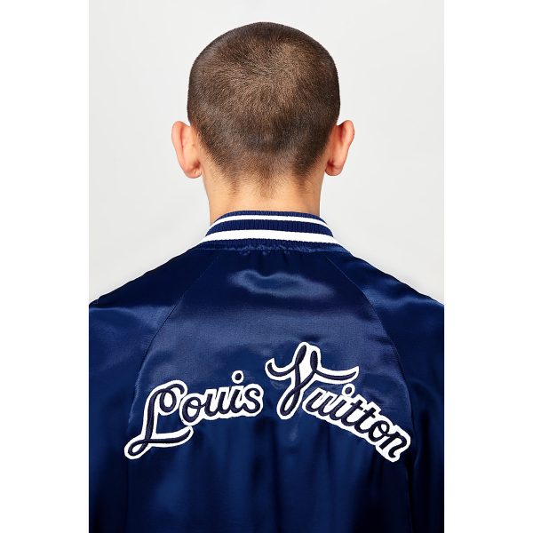Louis Vuitton Replica Men Ready to wear Coats and Outerwear Embroidered Souvenir Jacket Bleu Dur 4136 3