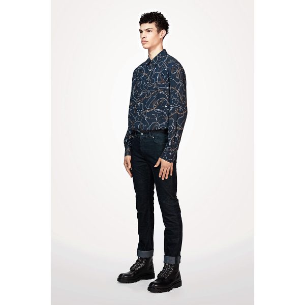 Louis Vuitton Replica Men Ready to wear Denim Corduroy Slim Jeans Marine Nuit 4427 4