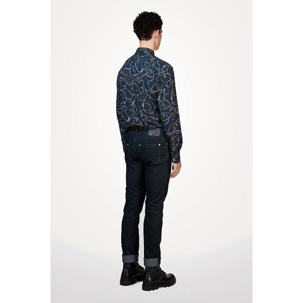 Louis Vuitton Replica Men Ready to wear Denim Corduroy Slim Jeans Marine Nuit 4427 5