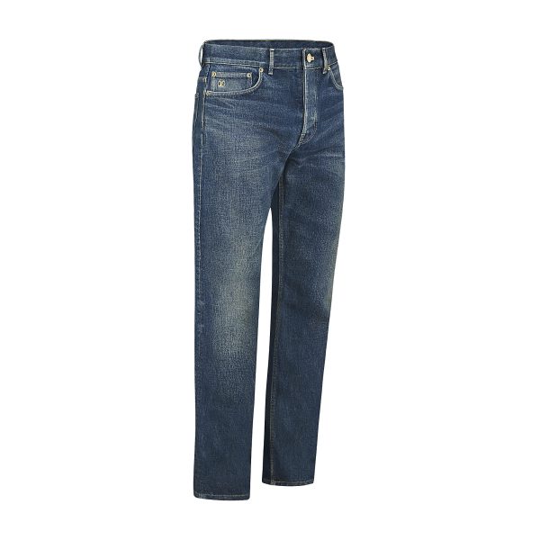 Louis Vuitton Replica Men Ready to wear Denim Indigo Washed Regular Jeans 4435 2
