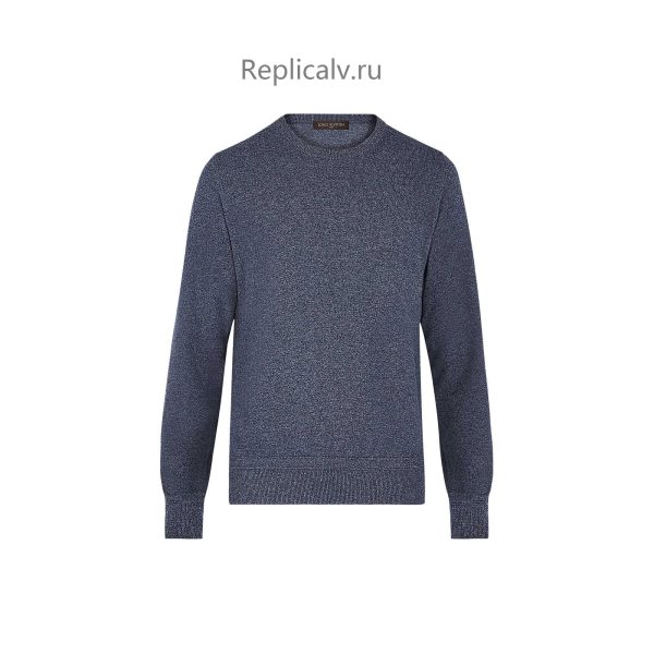 Louis Vuitton Replica Men Ready to wear Knitwear Classic Crew Neck Bleu Orage 4336 1