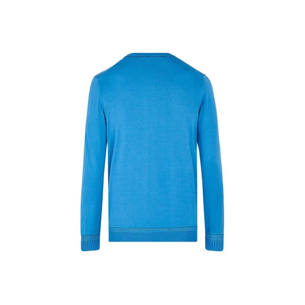 Louis Vuitton Replica Men Ready to wear Knitwear Highlighted Rib Crewneck Bleu Azur 4360 3
