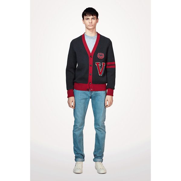 Louis Vuitton Replica Men Ready to wear Knitwear Varsity Cardigan With Patches 4348 2