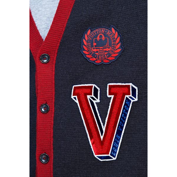 Louis Vuitton Replica Men Ready to wear Knitwear Varsity Cardigan With Patches 4348 3