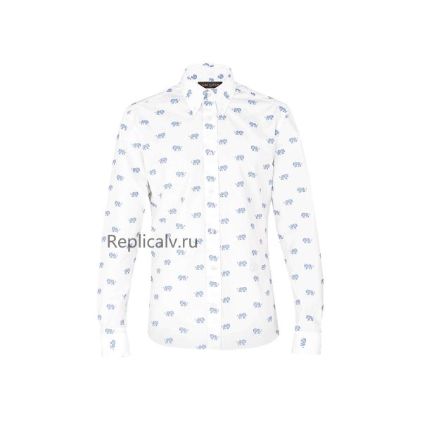 Louis Vuitton Replica Men Ready to wear Shirts Button Down Shirt Embroidered 4223 1