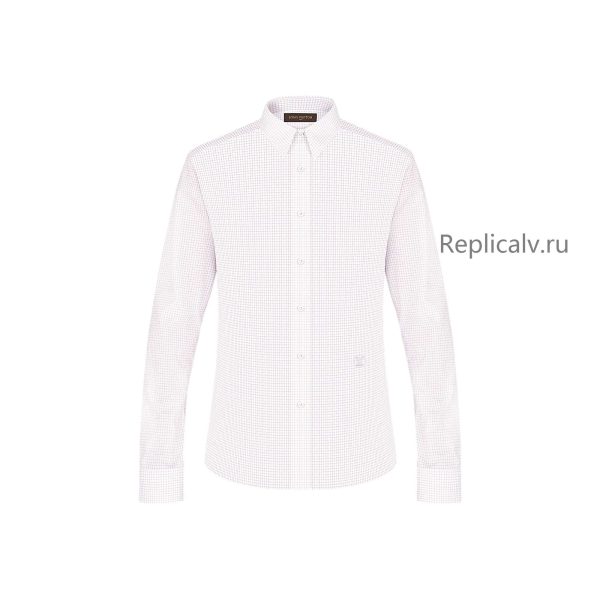 Louis Vuitton Replica Men Ready to wear Shirts Classic Collar Shirt Embroidered Rouge Vif 4224 1