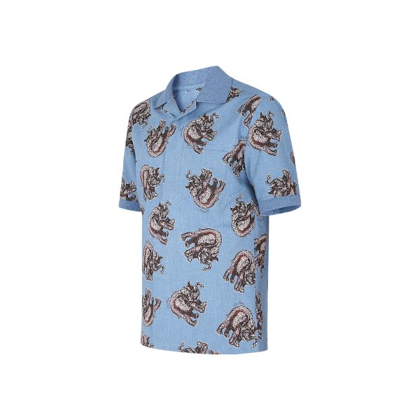Louis Vuitton Replica Men Ready to wear Shirts Knit Collar Short Sleeves Shirt 4222 2