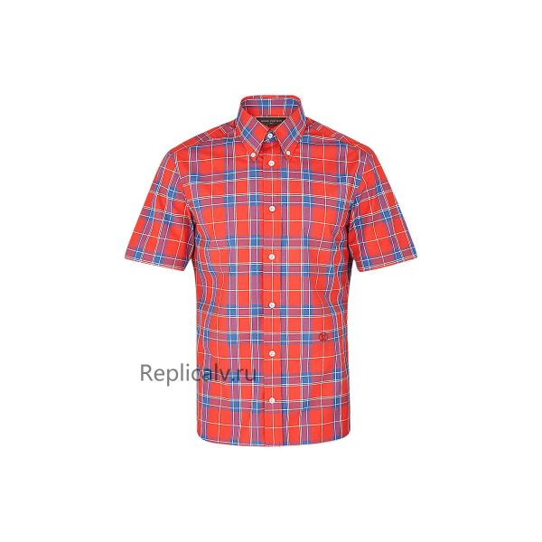 Louis Vuitton Replica Men Ready to wear Shirts Short Sleeves Button Down Shirt Embroidered 4232 1