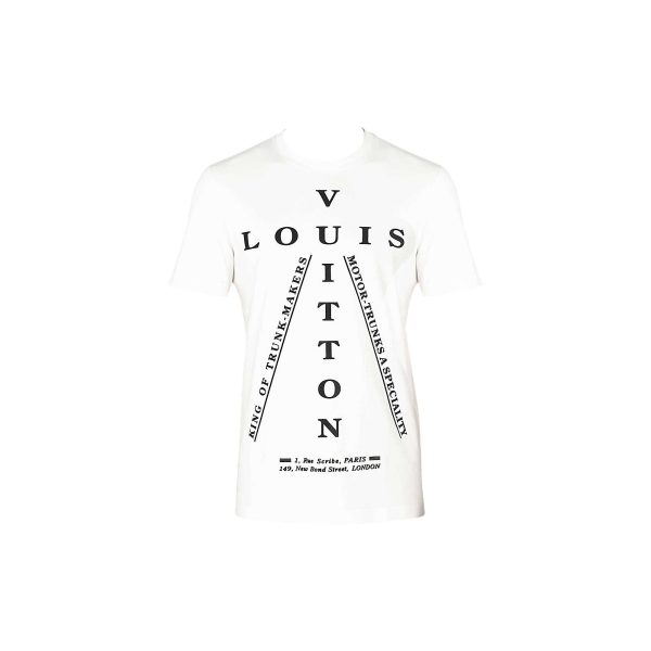 Louis Vuitton Replica Men Ready to wear T shirts Polos and Sweatshirts Archive Printed T Shirt Blanc Lait 4332 1