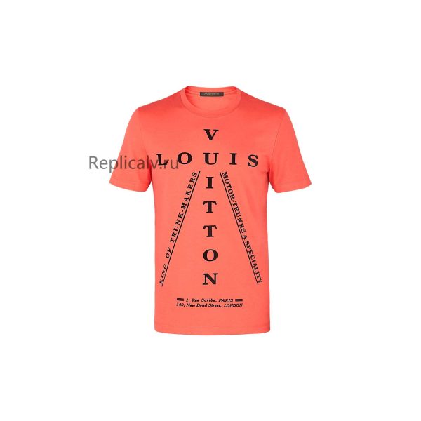 Louis Vuitton Replica Men Ready to wear T shirts Polos and Sweatshirts Archive Printed T Shirt Rouge Vif 4333 1 1
