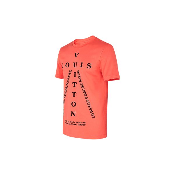 Louis Vuitton Replica Men Ready to wear T shirts Polos and Sweatshirts Archive Printed T Shirt Rouge Vif 4333 2