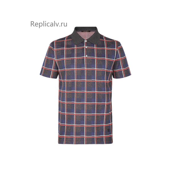 Louis Vuitton Replica Men Ready to wear T shirts Polos and Sweatshirts Check Jacquard Polo 4329 1 1