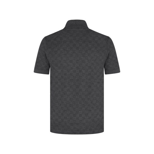 Louis Vuitton Replica Men Ready to wear T shirts Polos and Sweatshirts Classic Damier Pique Polo Grey 4281 3