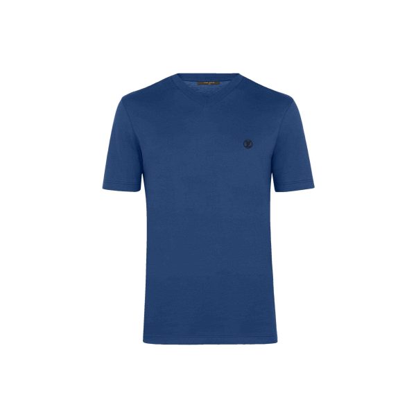 Louis Vuitton Replica Men Ready to wear T shirts Polos and Sweatshirts Classic V Neck T Shirt Bleu Orage 4324 1