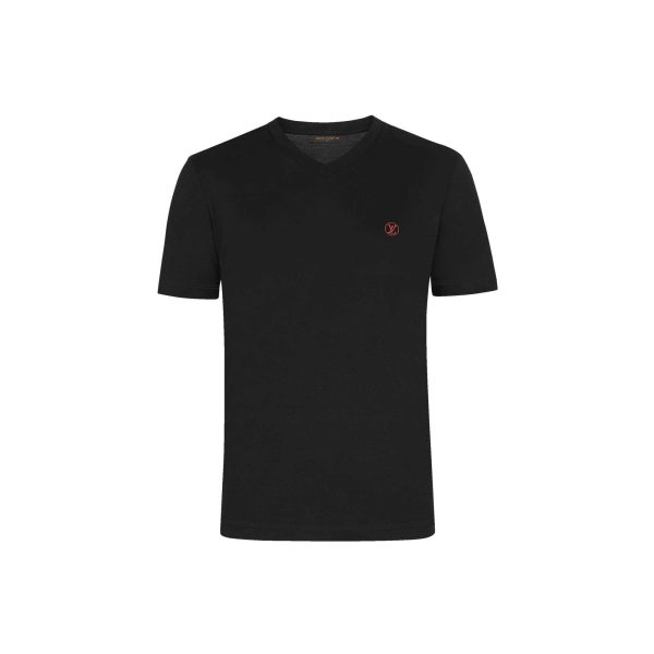 Louis Vuitton Replica Men Ready to wear T shirts Polos and Sweatshirts Classic V Neck T Shirt Noir 4325 1 1