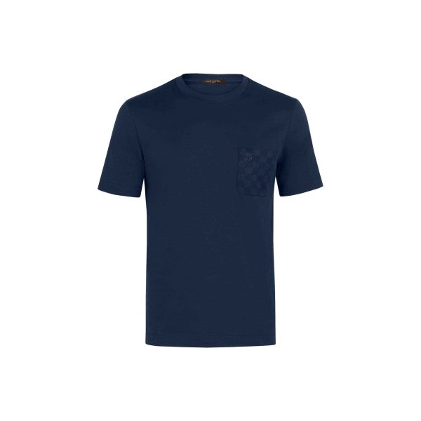 Louis Vuitton Replica Men Ready to wear T shirts Polos and Sweatshirts Damier Pocket Crewneck Corbeau 4273 1