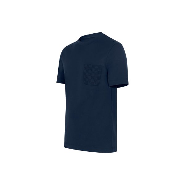 Louis Vuitton Replica Men Ready to wear T shirts Polos and Sweatshirts Damier Pocket Crewneck Corbeau 4273 2