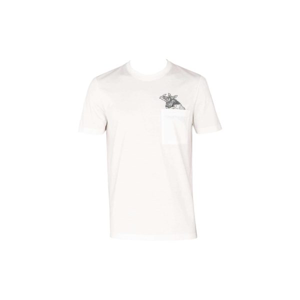 Louis Vuitton Replica Men Ready to wear T shirts Polos and Sweatshirts Rhinocerus Pocket T Shirt Blanc Lait 4315 1