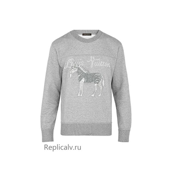 Louis Vuitton Replica Men Ready to wear T shirts Polos and Sweatshirts Zebra Sweatshirt 4318 1