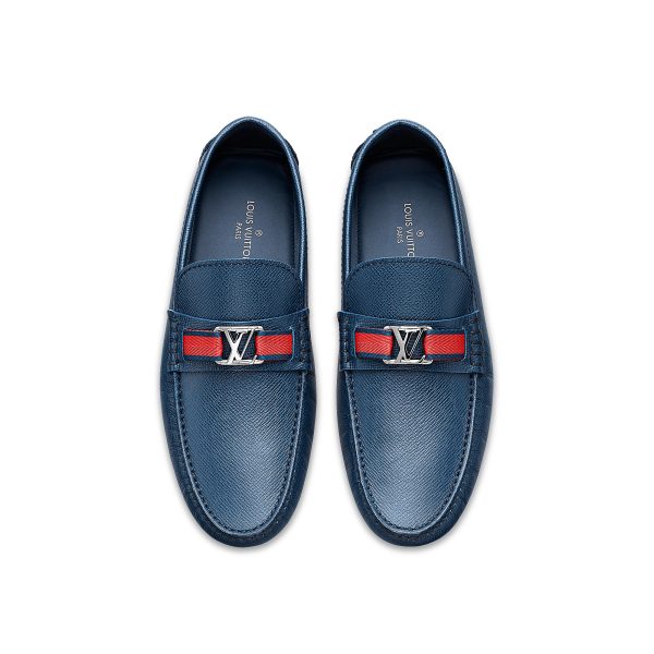 Louis Vuitton Replica Men Shoes Loafers and Driving Shoes Hockenheim Moccasin Bleu Ocean 4498 2