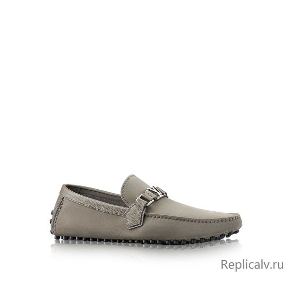 Louis Vuitton Replica Men Shoes Loafers and Driving Shoes Hockenheim Moccasin Grey 4462 1