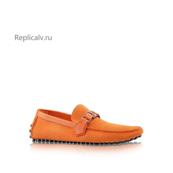 Louis Vuitton Replica Men Shoes Loafers and Driving Shoes Hockenheim Moccasin ORANGE 4463 1