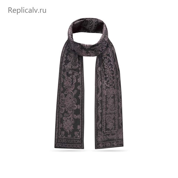 Louis Vuitton Replica Women Accessories Scarves and shawls Flower Trunk Maxi Bandeau Black 2011 1 1