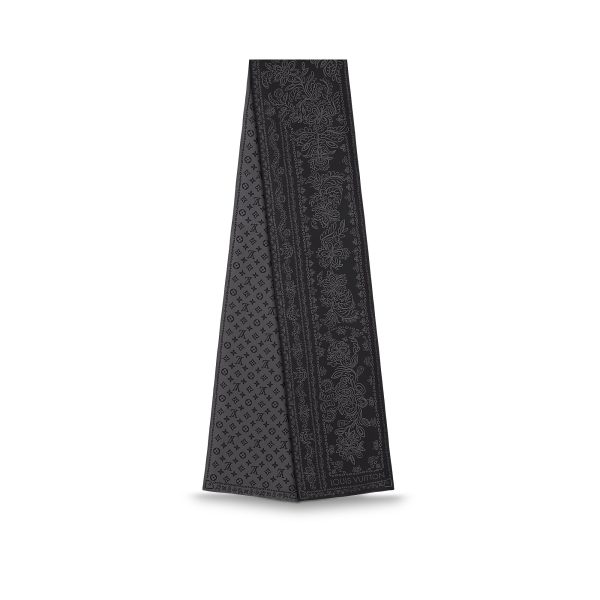Louis Vuitton Replica Women Accessories Scarves and shawls Flower Trunk Maxi Bandeau Black 2011 2