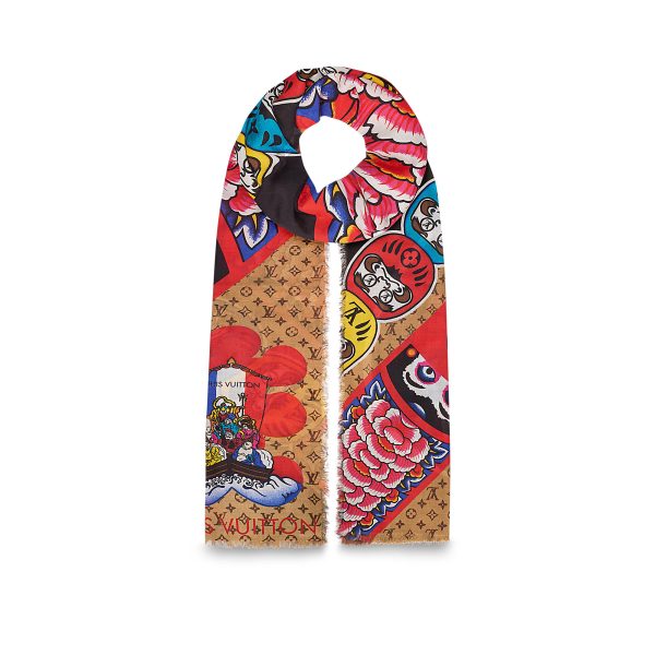 Louis Vuitton Replica Women Accessories Scarves and shawls Kabuki Stickers Stole Fashion Show Cruise SS 18 1932 2
