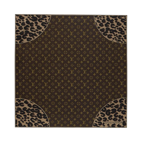 Louis Vuitton Replica Women Accessories Scarves and shawls Leopard and Monogram Square 1977 2