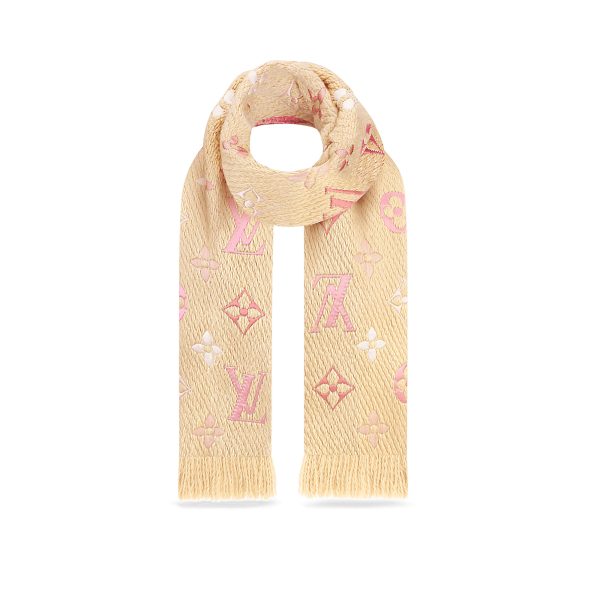 Louis Vuitton Replica Women Accessories Scarves and shawls Logomania Rainbow Scarf Beige 1901 2