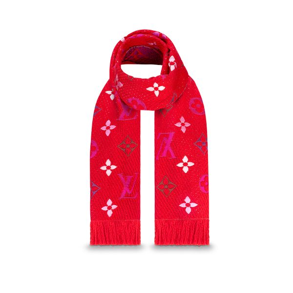 Louis Vuitton Replica Women Accessories Scarves and shawls Logomania Rainbow Scarf Red 1900 2