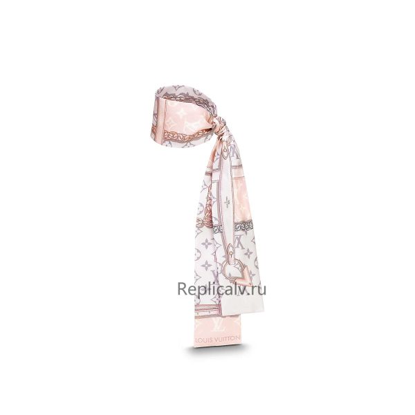 Louis Vuitton Replica Women Accessories Scarves and shawls Monogram Confidential bandeau Light Pink 2005 1