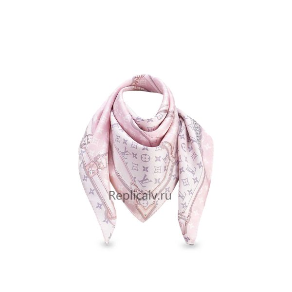 Louis Vuitton Replica Women Accessories Scarves and shawls Monogram Confidential square Light Pink 2008 1 1