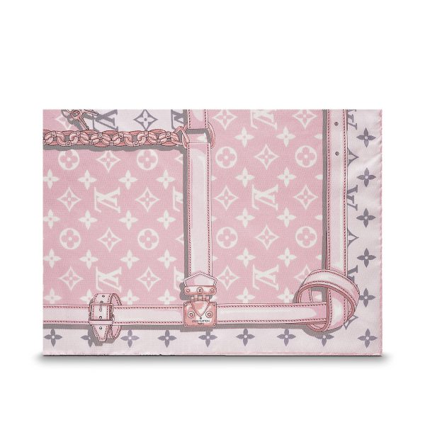 Louis Vuitton Replica Women Accessories Scarves and shawls Monogram Confidential square Light Pink 2008 4