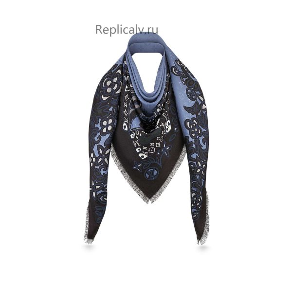 Louis Vuitton Replica Women Accessories Scarves and shawls Trunk Flower Monogram Shawl 1985 1