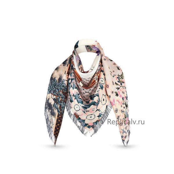 Louis Vuitton Replica Women Accessories Scarves and shawls Voyage au Japon Square 1904 1