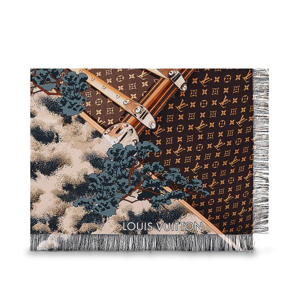 Louis Vuitton Replica Women Accessories Scarves and shawls Voyage au Japon Square 1904 4
