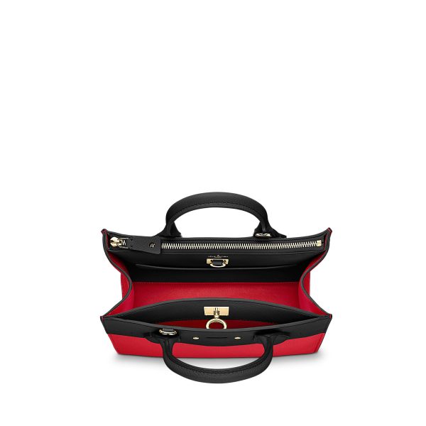 Louis Vuitton Replica Women Handbags Top Handles City Steamer PM Rouge Noir 101 2